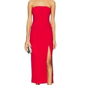 NIKKI STRAPLESS MIDI DRESS